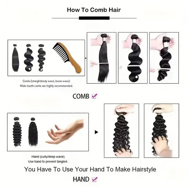 Brazilian Body Wave Bundles Unprocessed Human Hair Weave 3 Bundles 🚚✅ Hair & Kisses Outlet