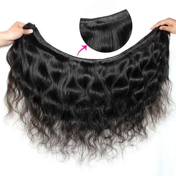 10A Brazilian Body Wave Human Hair 3 Bundles With 4*4 Lace Closure 🚚✅ Hair & Kisses Outlet