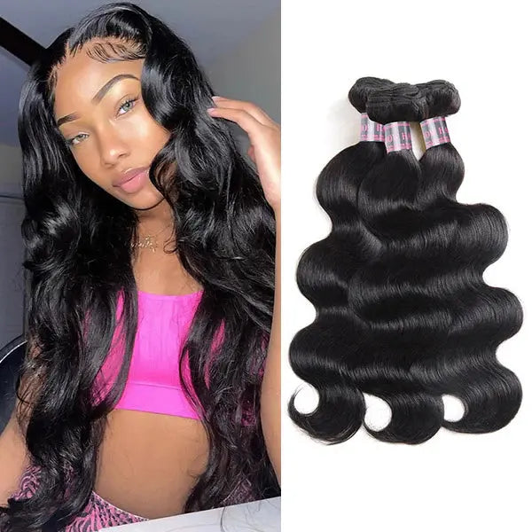 Brazilian Body Wave Bundles Unprocessed Human Hair Weave 3 Bundles 🚚✅ Hair & Kisses Outlet