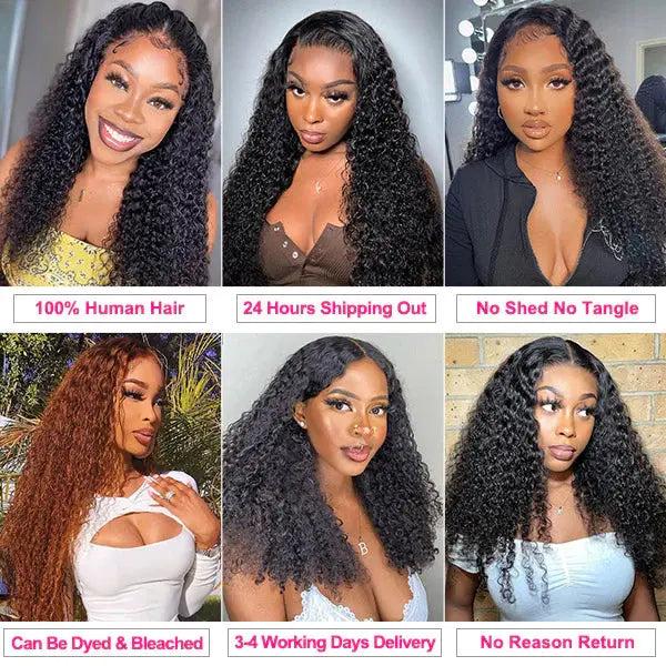 Brazilian Curly Human Hair 4 Bundles Unprocessed Hair Extensions 🚚✅ Hair & Kisses Outlet