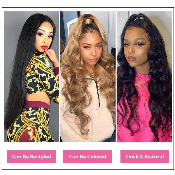 Human Hair Bundles with Closure Peruvian Body Wave 3 Bundles with 4x4 Lace Closure 🚚✅ Hair & Kisses Outlet
