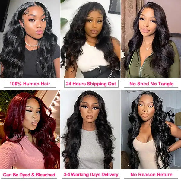 Brazilian Body Wave Bundles Unprocessed Human Hair Weave 3 Bundles 🚚✅ Hair & Kisses Outlet