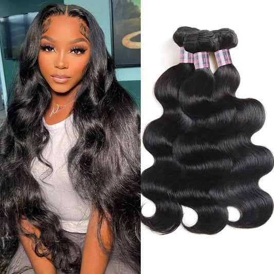 Peruvian Body Wave 3 Bundles Unprocessed Virgin Human Hair 🚚✅ Hair & Kisses Outlet