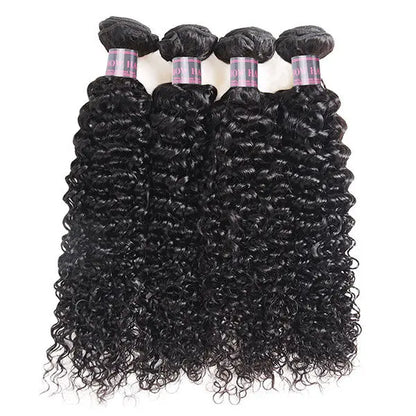 Brazilian Curly Human Hair 4 Bundles Unprocessed Hair Extensions 🚚✅ Hair & Kisses Outlet