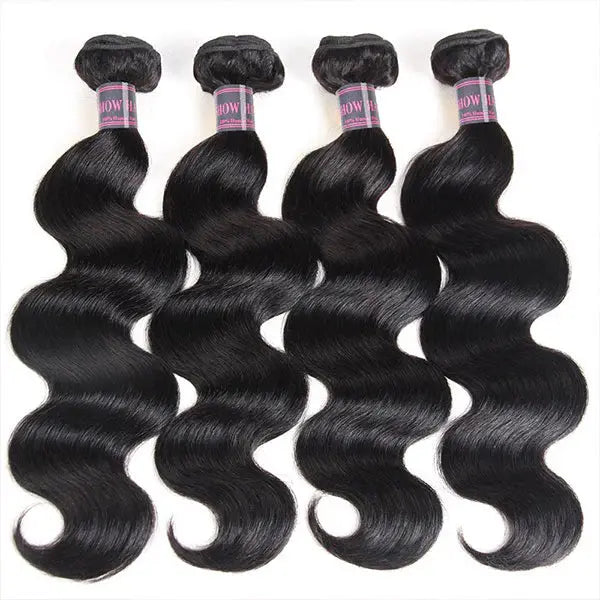 Brazilian Hair Body Wave 4 Bundles Unprocessed 100% Human Hair Weave 🚚✅ Hair & Kisses Outlet