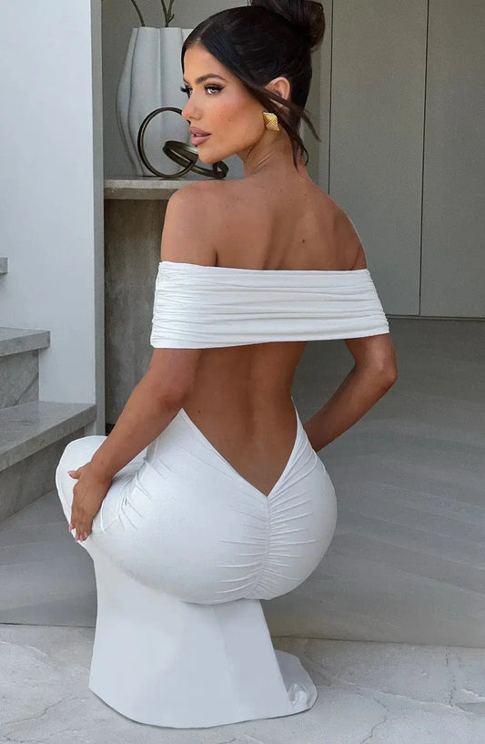 White Velvet Maxi Hair & Kisses Outlet